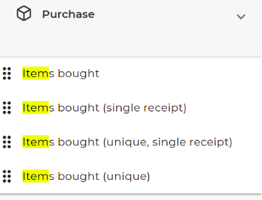 Segmentation attributes search